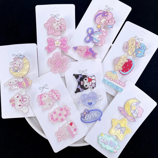 Cartoon Hair Clip Set