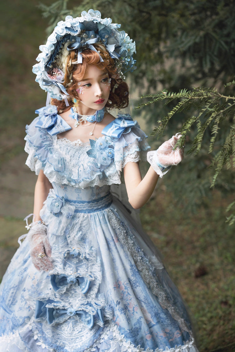 Azure Secret Realm Key Gorgeous Wedding Princess Sweet Lolita Set