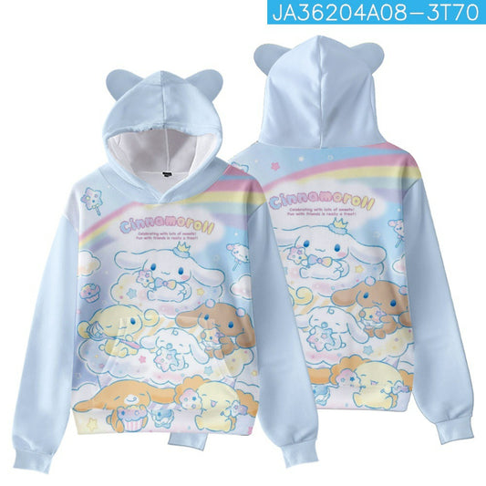 Pull à capuche pour enfants avec imprimé dessin animé Cinna KI597