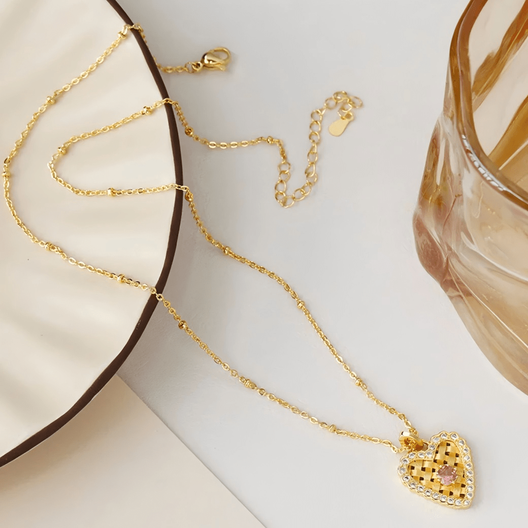 Elegant Braided Heart Necklace