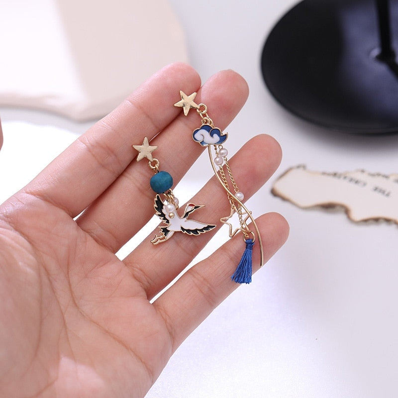 Ethereal Moon Dangle Earrings - crescent, crescent moon, crystal earrings, moon earrings, moons Kawaii Babe