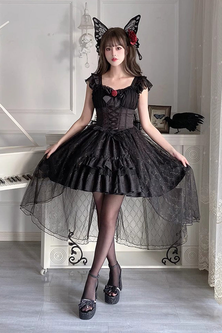 Princess Lolita Dress with Rose Bow Accents