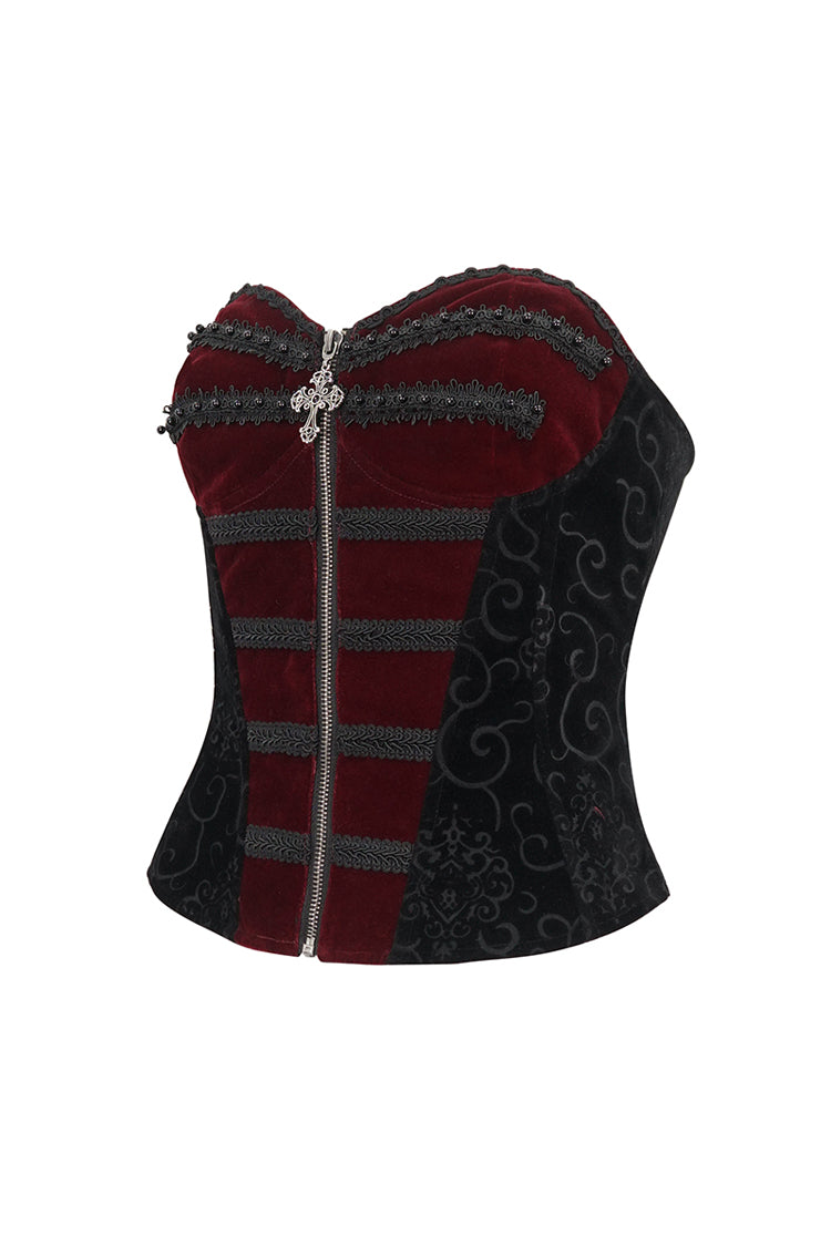 Crimson Noir Lace-Up Women's Gothic Corset