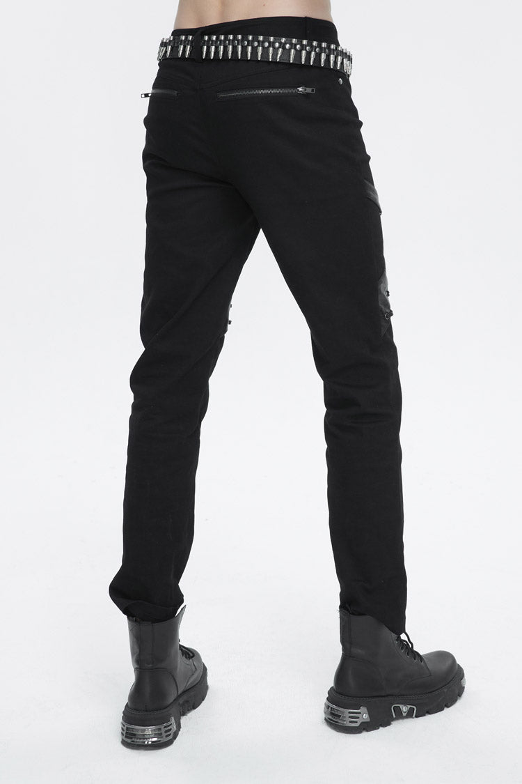 Midnight Punk Trousers with Buckle Accents
