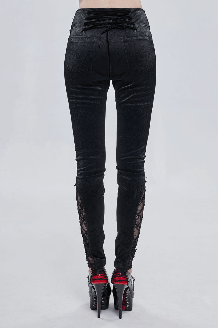 Metal Zipper High-Waist Gothic Trousers