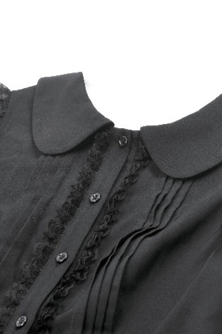 Peter Pan Collar Sleeveless Pleated Graduation Dress