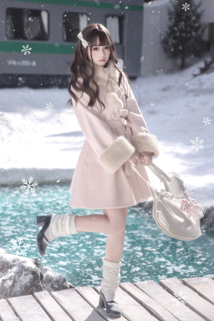 Bella SP Stand Collar Bow Coat Cloak, Long Sleeves Sweet Lolita Outerwear