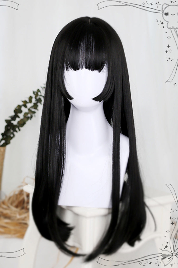 Classic Lolita Straight Hair Wig with Hime Cut in Two Shades
