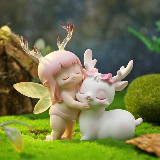 Fairy Fawn Figurines - antlers, art, artwork, collectable, deer Kawaii Babe