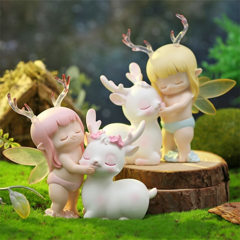 Fairy Fawn Figurines - antlers, art, artwork, collectable, deer Kawaii Babe