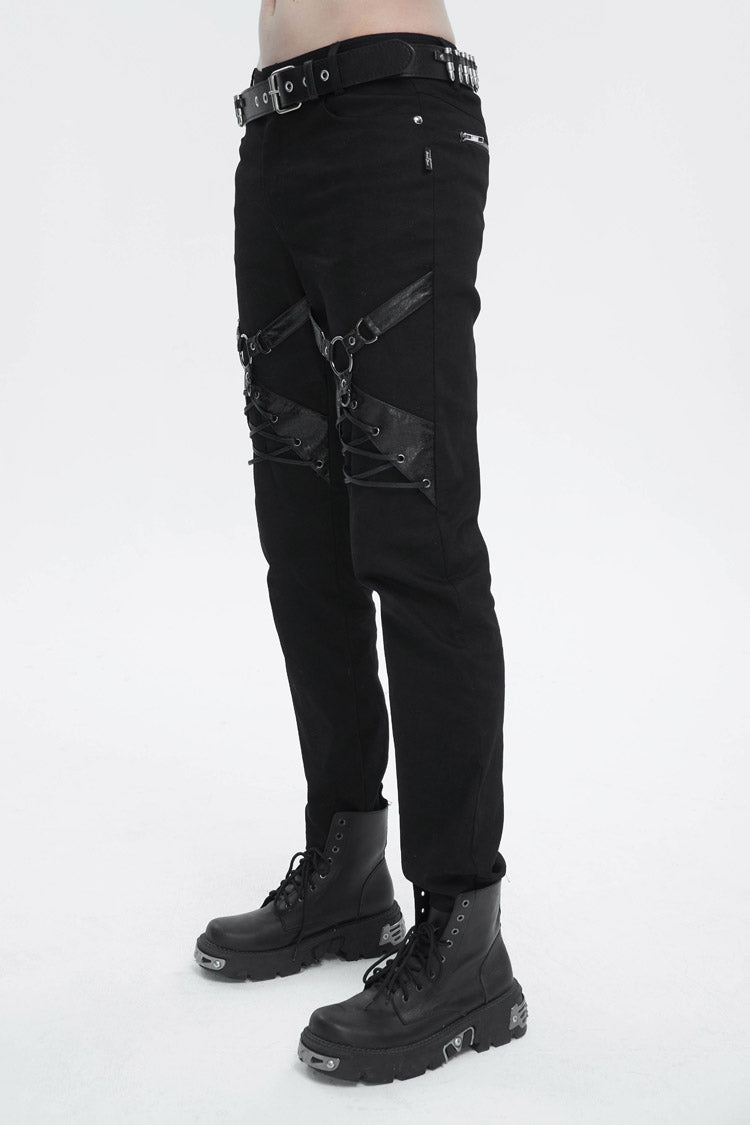 Midnight Punk Trousers with Buckle Accents