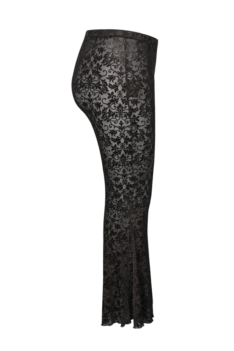 Velvet Flare Pants with Front Decals for Plus Size - Gothic Edge