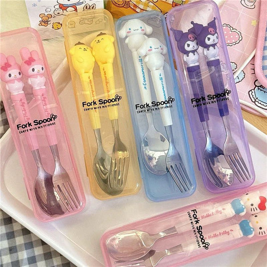 Cartoon Characters Spoon and Fork Set SK346