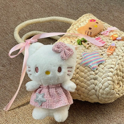 Porte-clés en peluche Chaton avec robe KI416