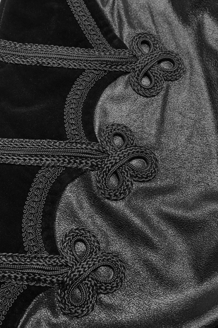 Hooded Embroidered Cloak Coat for Men - Gothic Edge