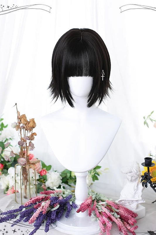 Japanese Lolita Wig with Outward Curled Bangs