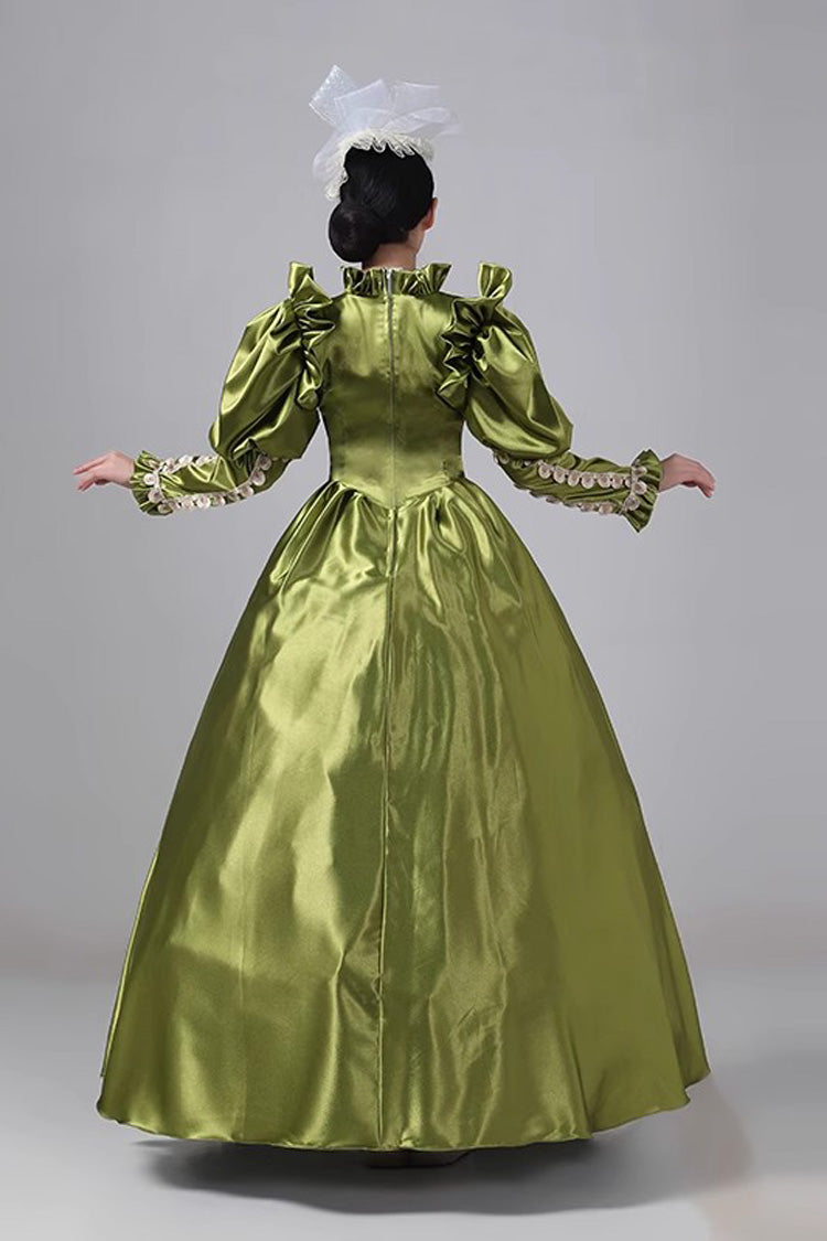 Victorian Princess Dress with Ruffle Cardigan - Medieval Court Style - Triple Hue