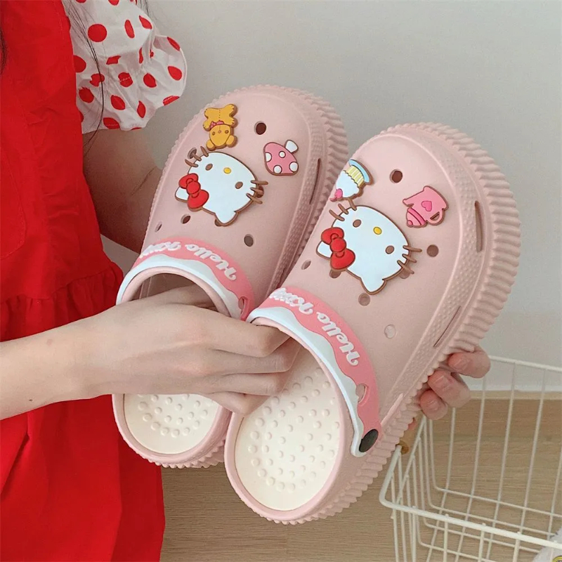 Schöne Kawaii warme Plüschschuhe mit Löchern - Kimi