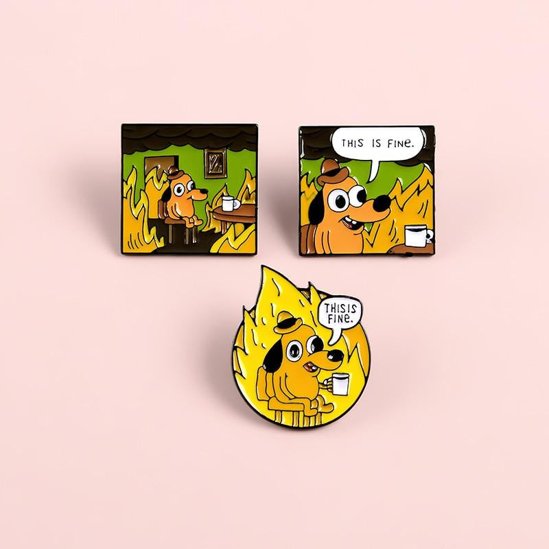 This is fine enamel pin - brooch - brooches - enamel pin - pins - fire