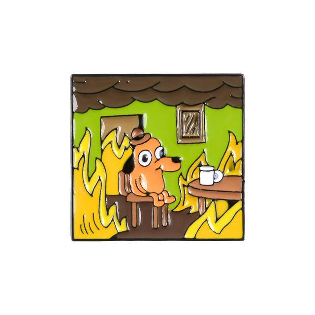 This is fine enamel pin - brooch - brooches - enamel pin - pins - fire