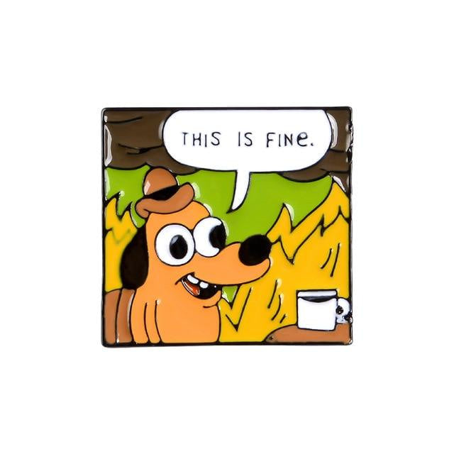 This is fine enamel pin - brooch - brooches - enamel pin - pins - fire