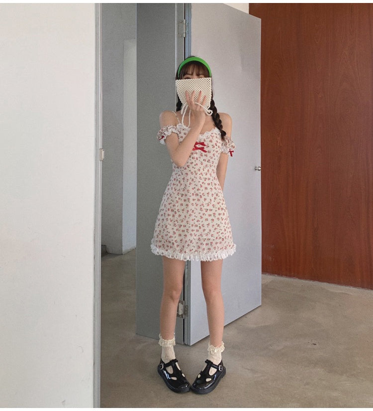 Floral Nymph Dress - dollcore, dollette, dresses, floral, floral angel