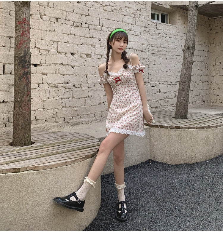 Floral Nymph Dress - dollcore, dollette, dresses, floral, floral angel