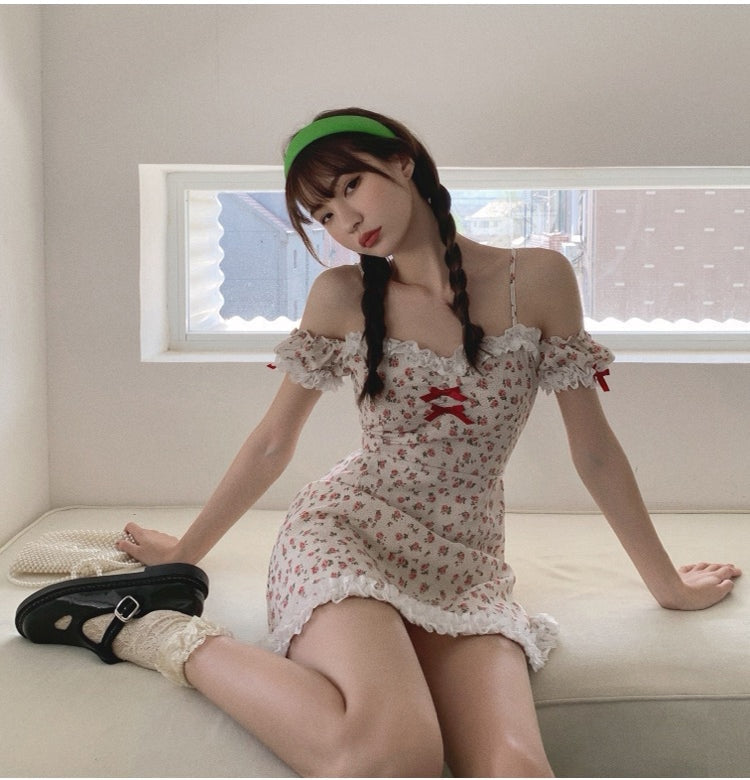 Floral Nymph Dress - dollcore, dollette, dresses, floral, floral angel