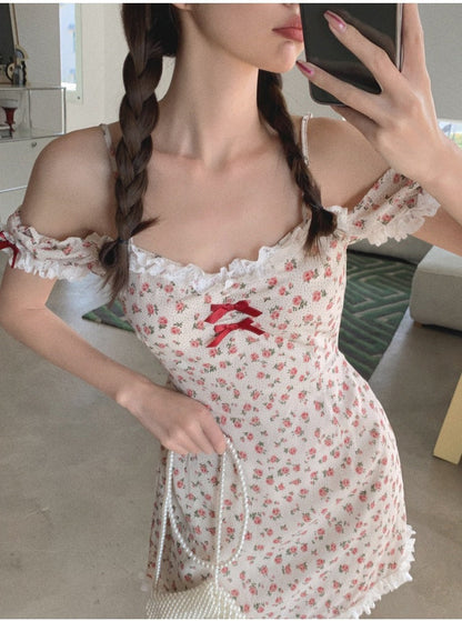 Floral Nymph Dress - dollcore, dollette, dresses, floral, floral angel