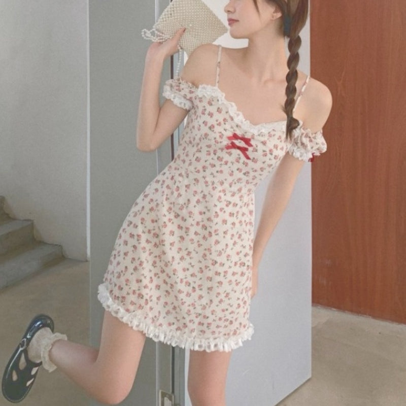 Floral Nymph Dress - dollcore, dollette, dresses, floral, floral angel