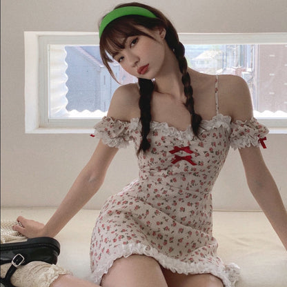 Floral Nymph Dress - dollcore, dollette, dresses, floral, floral angel