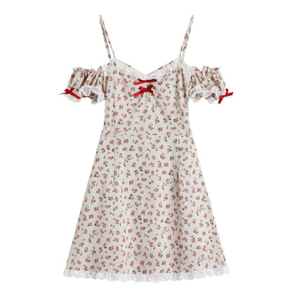 Floral Nymph Dress - dollcore, dollette, dresses, floral, floral angel