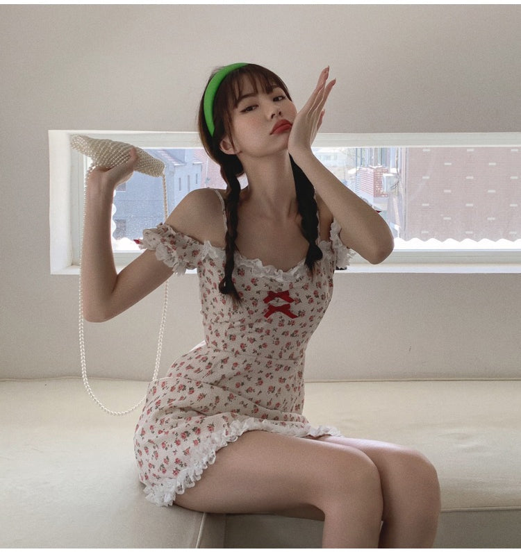 Floral Nymph Dress - dollcore, dollette, dresses, floral, floral angel