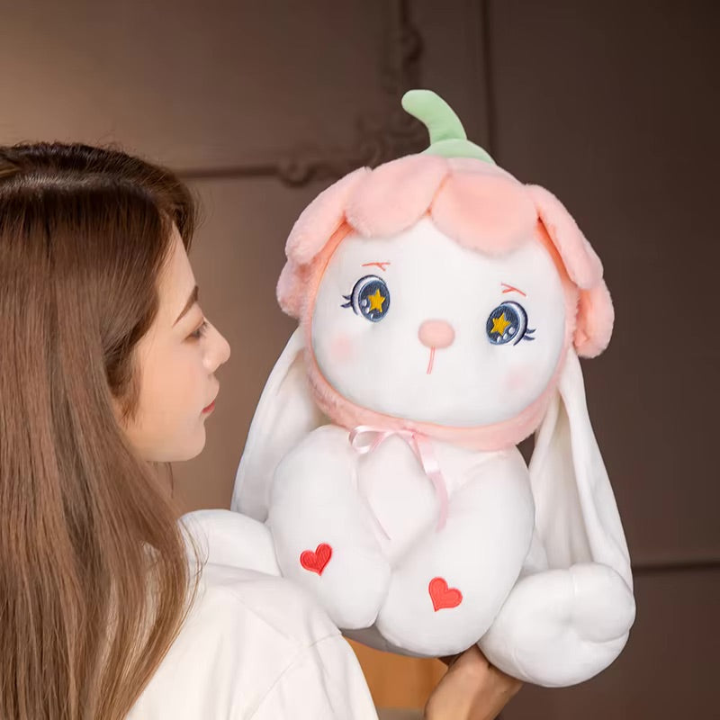 Flower bonnet bunny plush - bunny - floral - flower - flowers - kawaii