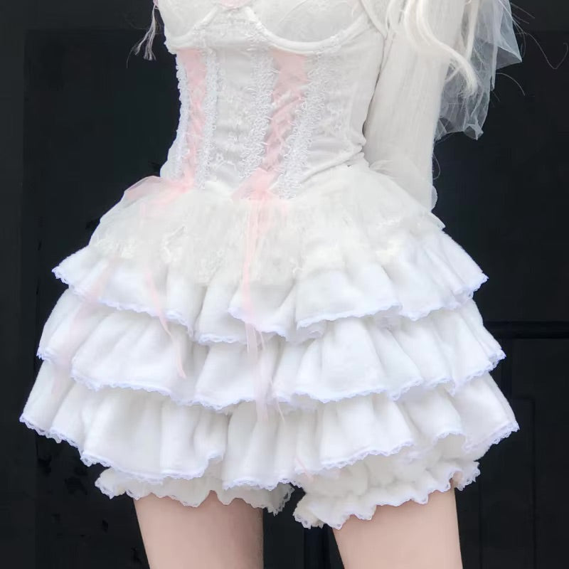 Fluffy ruffled bloomer pants - bloomer - layered - layers - lolita - petticoat