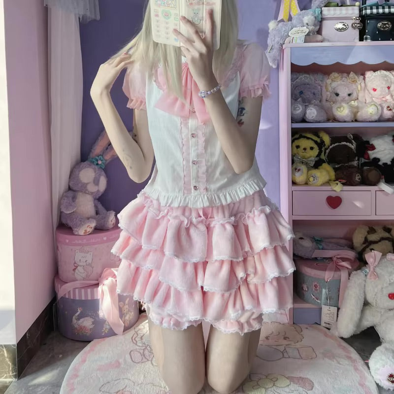 Fluffy ruffled bloomer pants - bloomer - layered - layers - lolita - petticoat