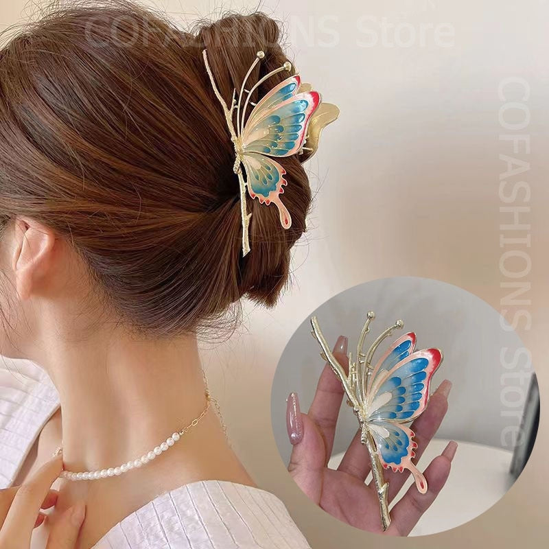 Flutter hair clips - barettes - butterflies - butterfly - hair accessories -