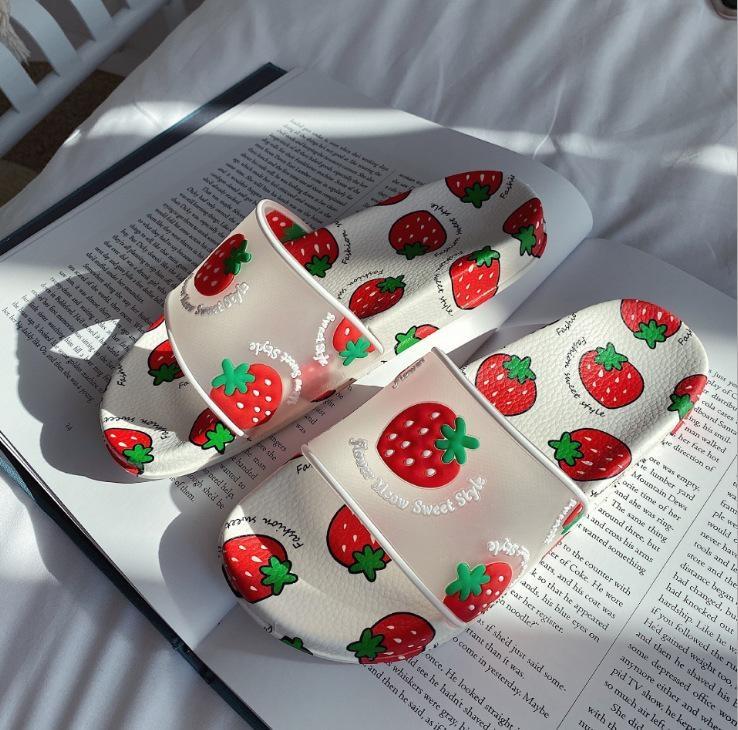 Foodie Sandals - athletic shoes, beach, berry, eggs, fruit