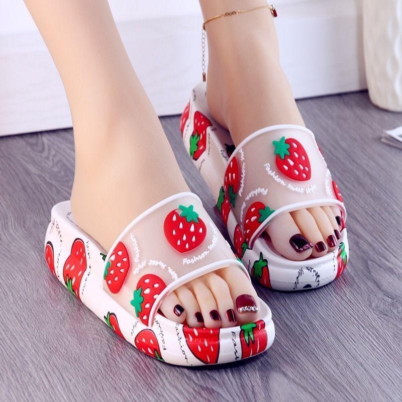 Foodie Sandals - athletic shoes, beach, berry, eggs, fruit