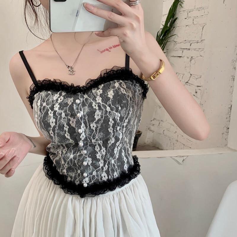 French Floral Camisole - belly shirt, shirts, crop, crop top