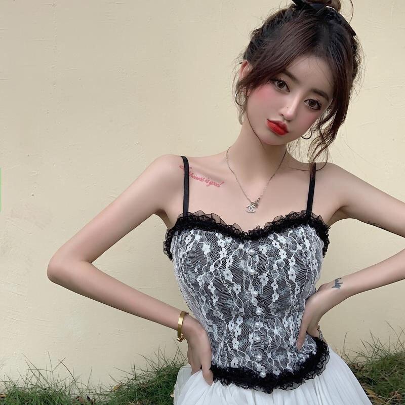 French Floral Camisole - belly shirt, shirts, crop, crop top
