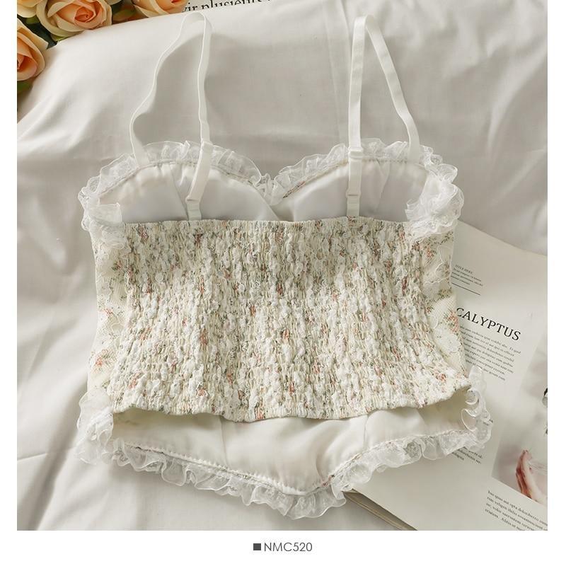 French Floral Camisole - belly shirt, shirts, crop, crop top
