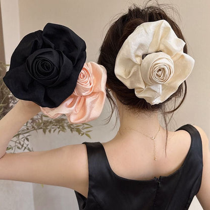 French Rose Flower Hair Claw Clip