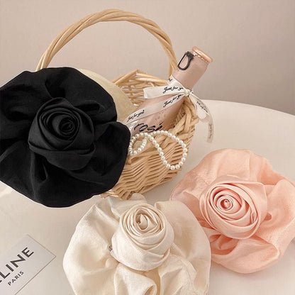 French Rose Flower Hair Claw Clip