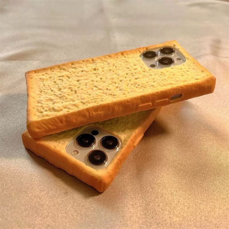 Funny Toast Bread Silicone iPhone Case With Stand