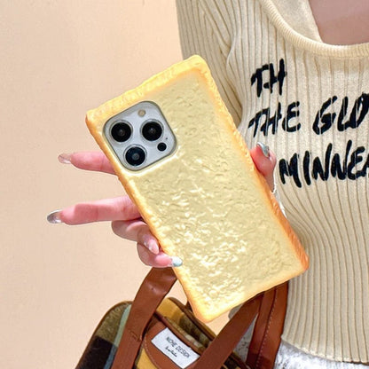 Funny Toast Bread Silicone iPhone Case With Stand