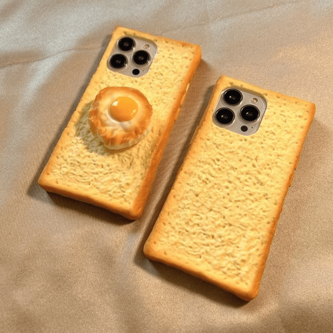 Funny Toast Bread Silicone iPhone Case With Stand