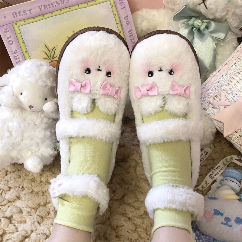 Fuzzy Bear Mary Janes - bear shoes, feetwear, footwear, furry fuzzy shoe