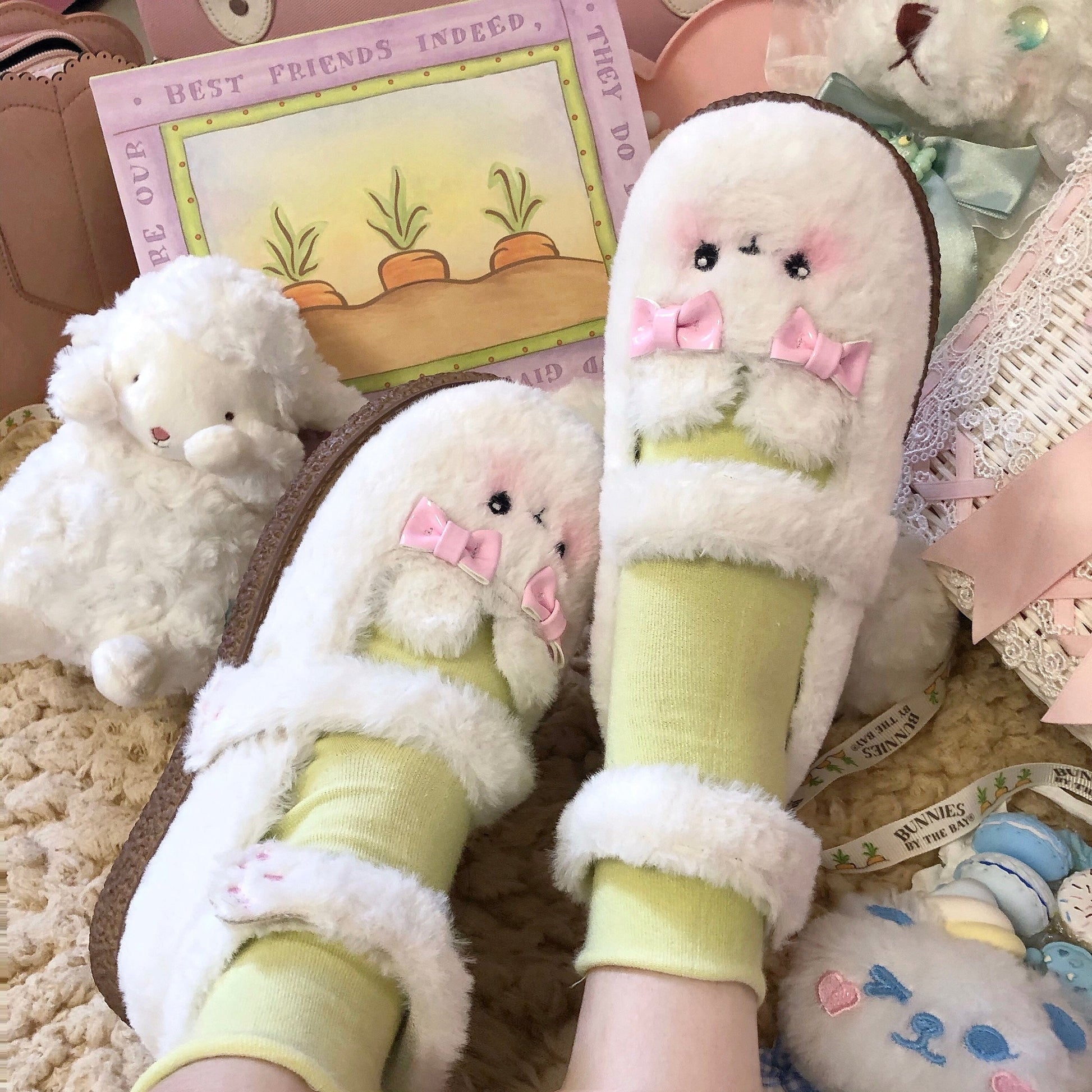 Fuzzy Bear Mary Janes - bear shoes, feetwear, footwear, furry fuzzy shoe