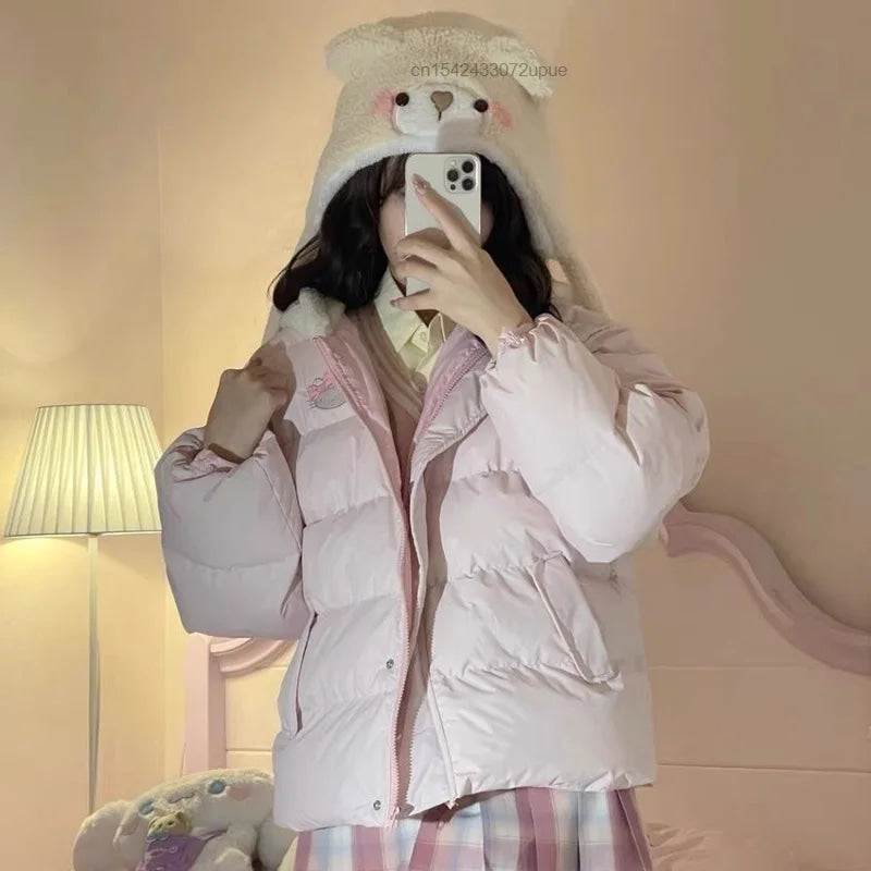 Fuzzy kitty bomber jacket - bomber - coat - jacket - coats - hello kitty